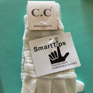 Kids CC Ivory SmartTip Gloves